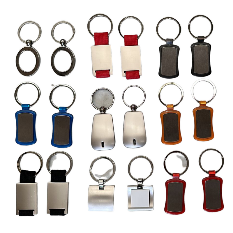 Load image into Gallery viewer, 100x High Quality Key Rings Tag Keyring Bag Badge - Assorted Colours & Styles - Bulk
