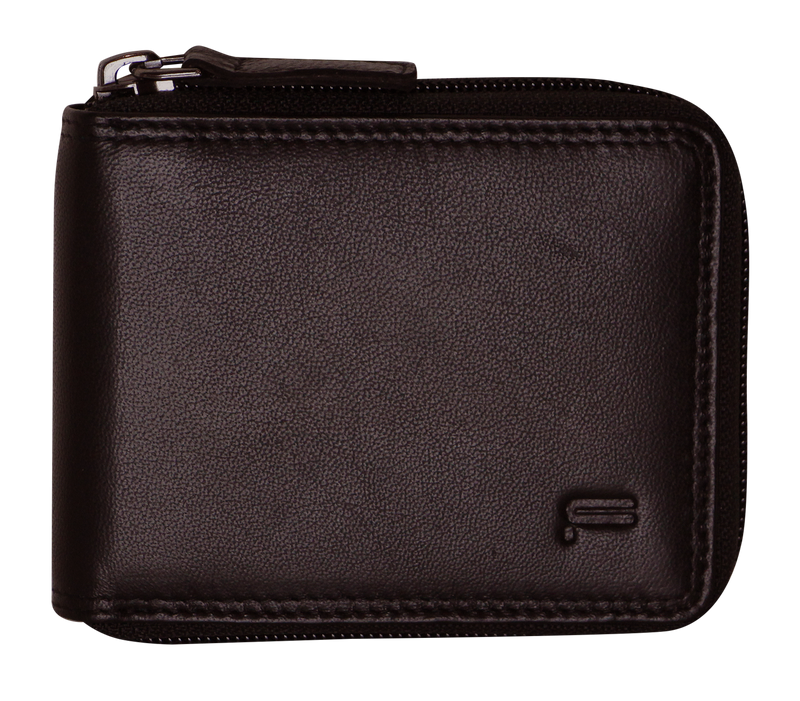 Load image into Gallery viewer, Futura Mens RFID Protected Genuine Leather Wallet Zip Around - Brown