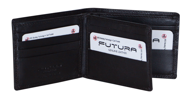 Load image into Gallery viewer, Futura Futura Mens Harrison RFID Genuine Leather Wallet - Black