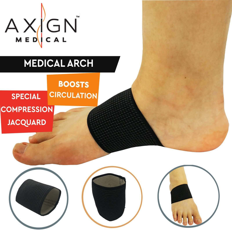 Load image into Gallery viewer, 1 Pair AXIGN Medical Arch Compression Foot Band - Black