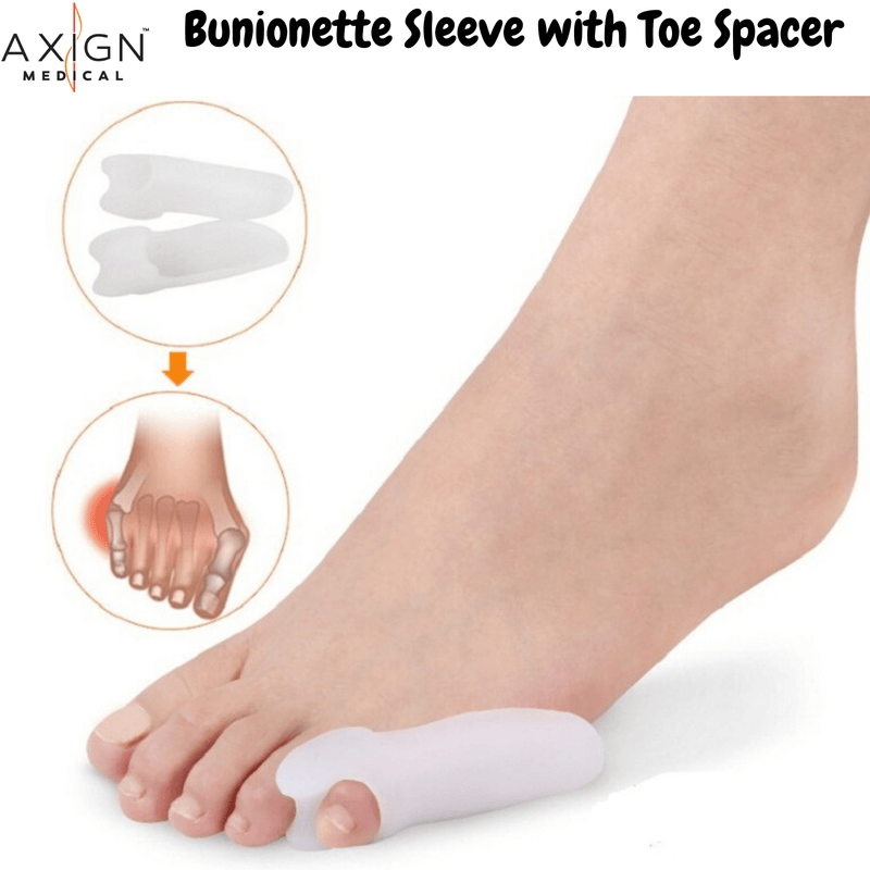 Load image into Gallery viewer, Bunionette Sleeve w Toe Spacer Corn Sleeve Cushion Relieves & Corrects Bunionettes