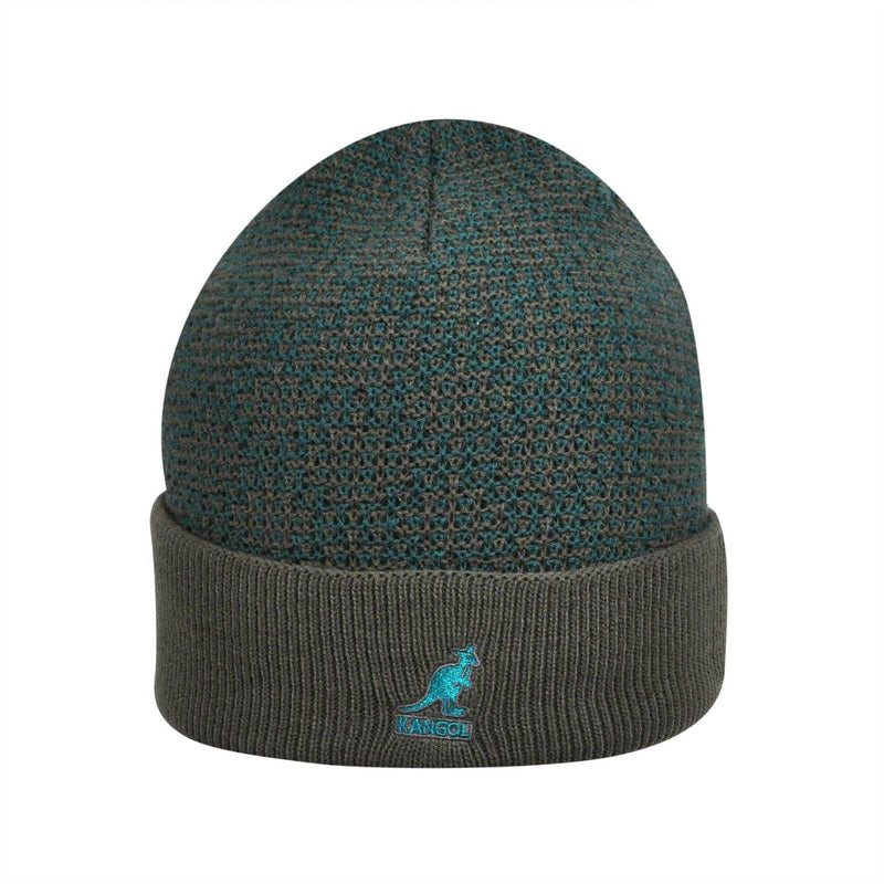Load image into Gallery viewer, KANGOL Lozenge Pull On Beanie Jacquard Knitted Warm Winter Hat - Dark Flannel