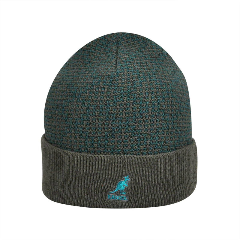 Load image into Gallery viewer, KANGOL Lozenge Pull On Beanie Jacquard Knitted Warm Winter Hat - Dark Flannel