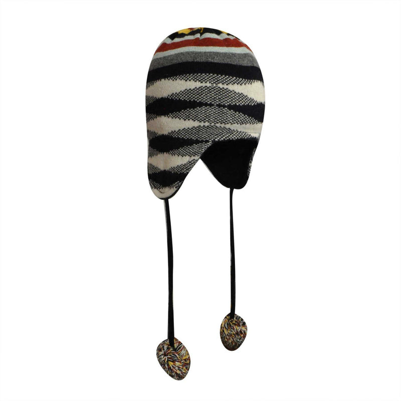 Load image into Gallery viewer, KANGOL Chameleon Earlap Beanie Hat Winter Warm Pom Pom Wool Blend - Dark Blue
