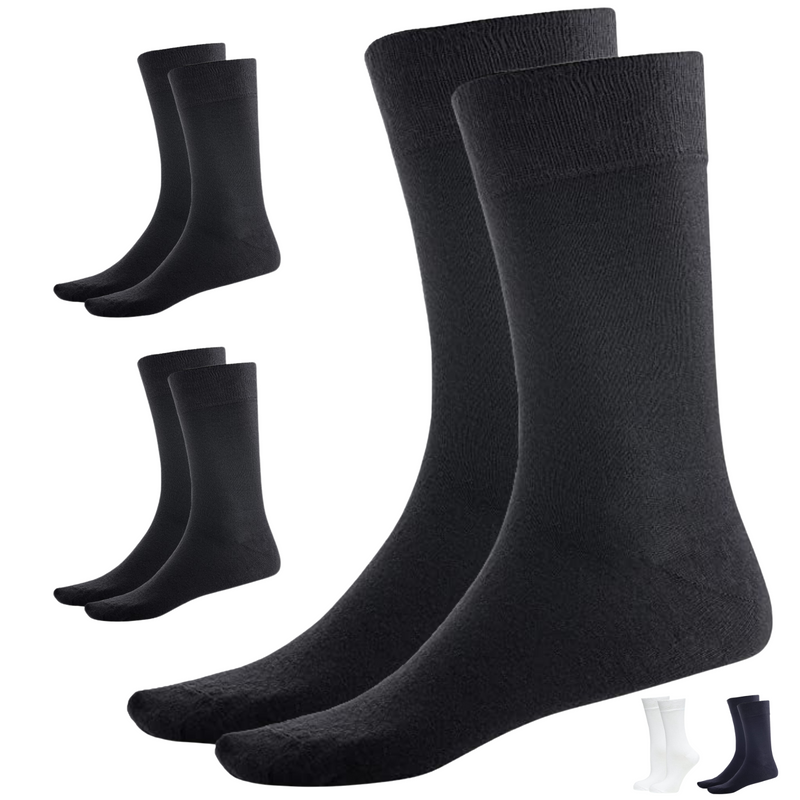 Load image into Gallery viewer, 3 Pairs BAMBOO SOCKS Crew Natural Eco Healthy Enviro Unisex Work Business