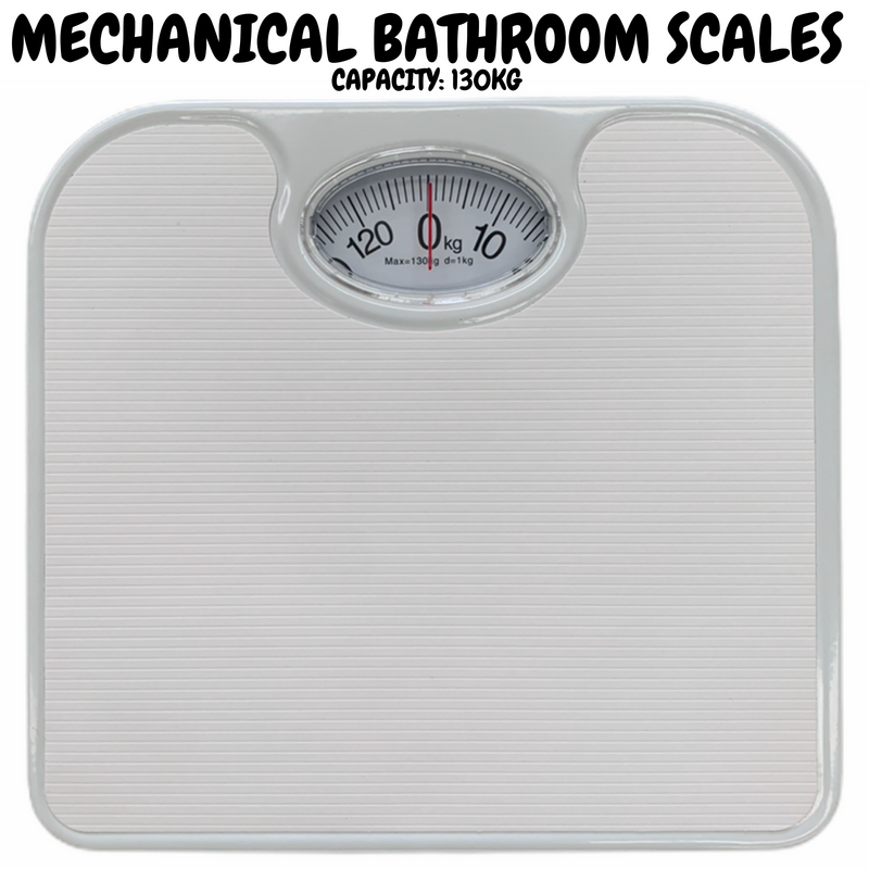 Load image into Gallery viewer, 130kg Mechanical Bathroom Scales Weight Checker Kilo Kg Kilograms - White