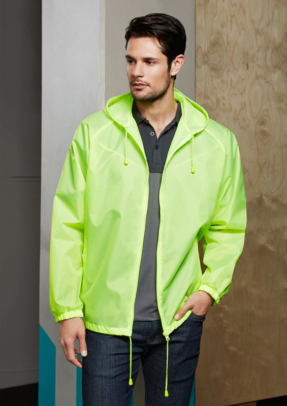 Load image into Gallery viewer, 3pc Set Adult Spray Jacket Outdoor Rain Hi Vis Poncho Waterproof - Fluoro Lime