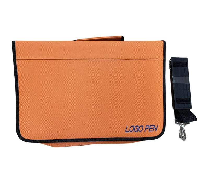 Load image into Gallery viewer, Pen Holder Folder Holds 120 Pens w Strap Collector Stationary Organizer Organiser