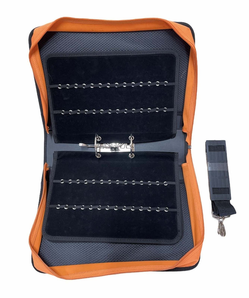 Load image into Gallery viewer, Pen Holder Folder Holds 120 Pens w Strap Collector Stationary Organizer Organiser