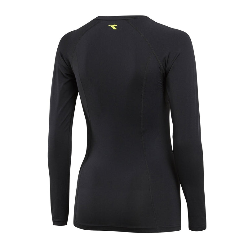 Load image into Gallery viewer, DIADORA Ladies Compression Sports Thermal Long Sleeve Tee Top T Shirt - Black