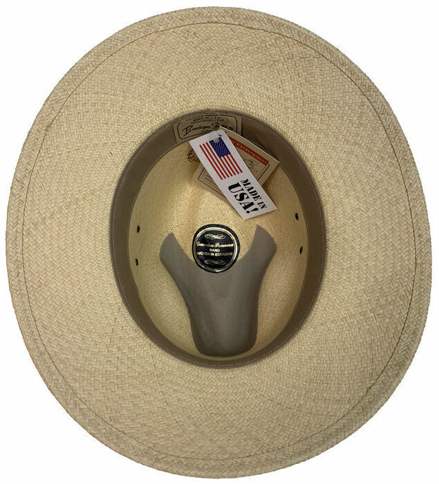 Load image into Gallery viewer, Luxury Genuine Panama Straw Hat Ecuadorian Fedora Wide Brim - Hand Woven in Ecuador MADE IN USA