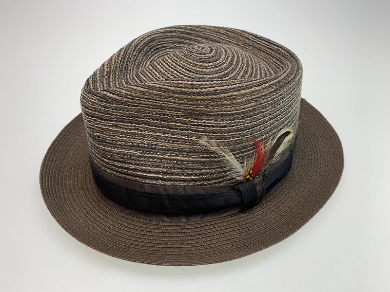 Load image into Gallery viewer, 100% Paper Straw Mens Hat MADE IN USA Trilby Pork Pie Luxury Du-Pont Teflon
