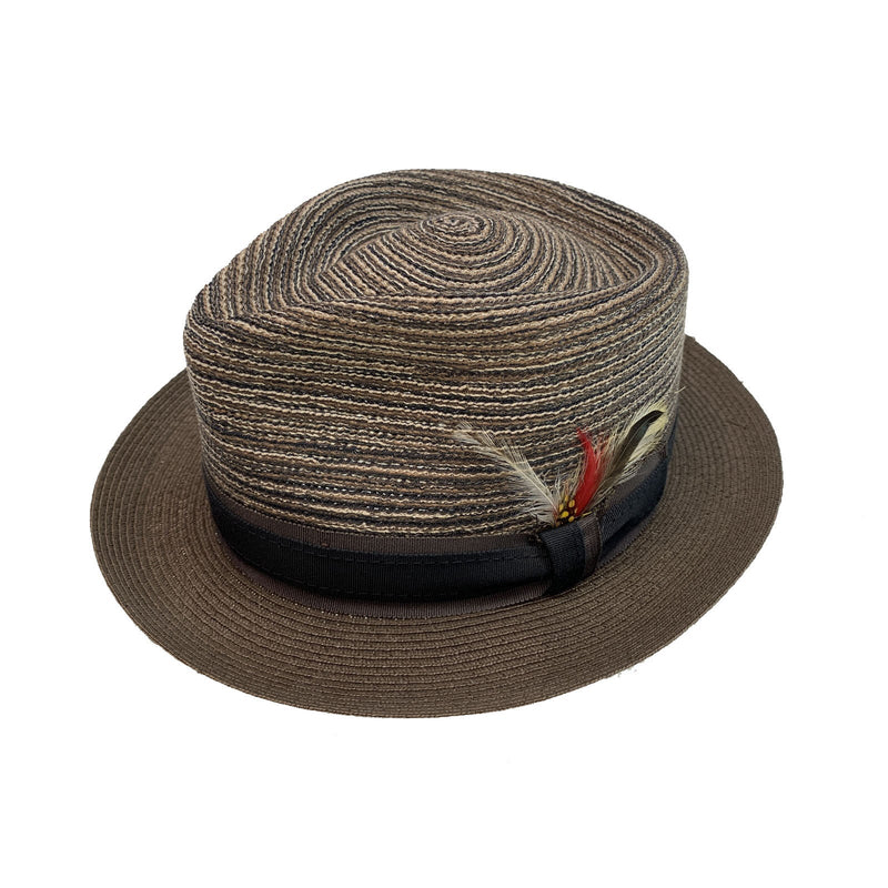 Load image into Gallery viewer, 100% Paper Straw Mens Hat MADE IN USA Trilby Pork Pie Luxury Du-Pont Teflon