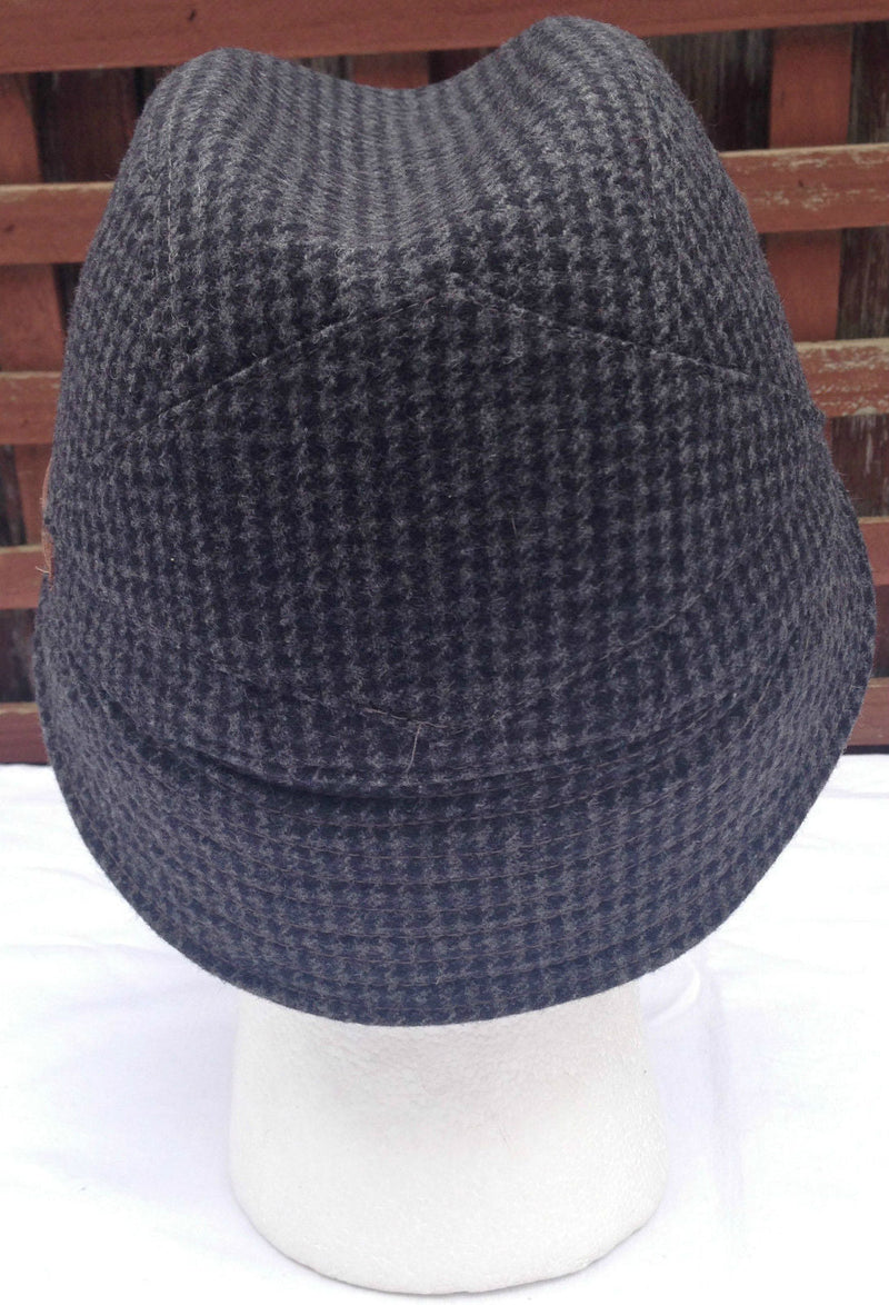 Load image into Gallery viewer, KANGOL Angle Tweed Havelock Hat - BLACK K0741LX Winter Wool Earlap MADE IN ITALY