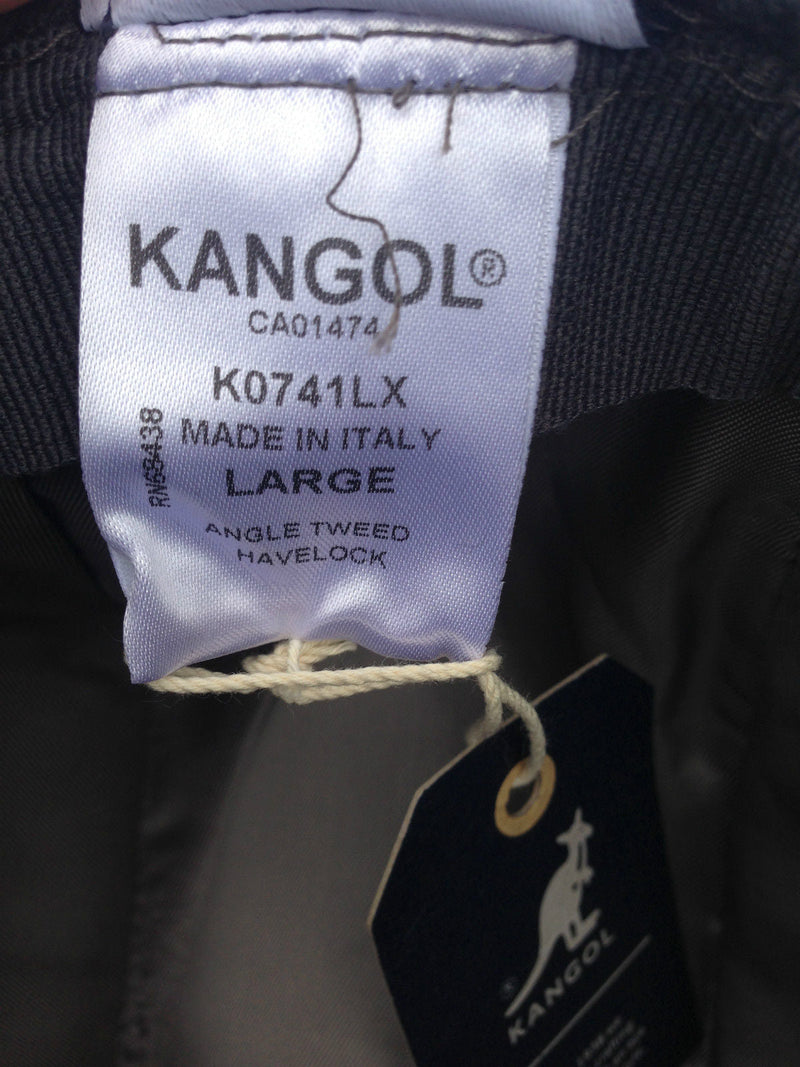 Load image into Gallery viewer, KANGOL Angle Tweed Havelock Hat - BLACK K0741LX Winter Wool Earlap MADE IN ITALY