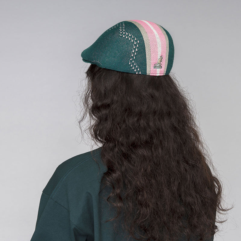 Load image into Gallery viewer, Kangol Slick Stripe 507 Ivy Cap Flat Hat Newsboy Gatsby Golf Driving - Pine - XL