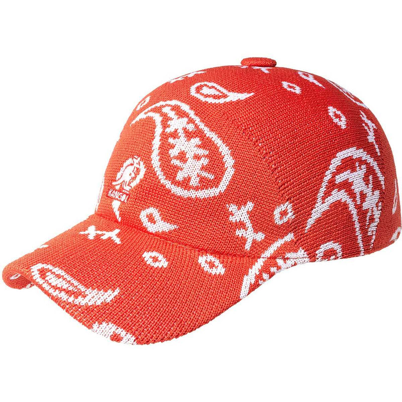 Load image into Gallery viewer, Kangol Mens Paisley Adjustable Spacecap Baseball Cap - Cherry Glow/White