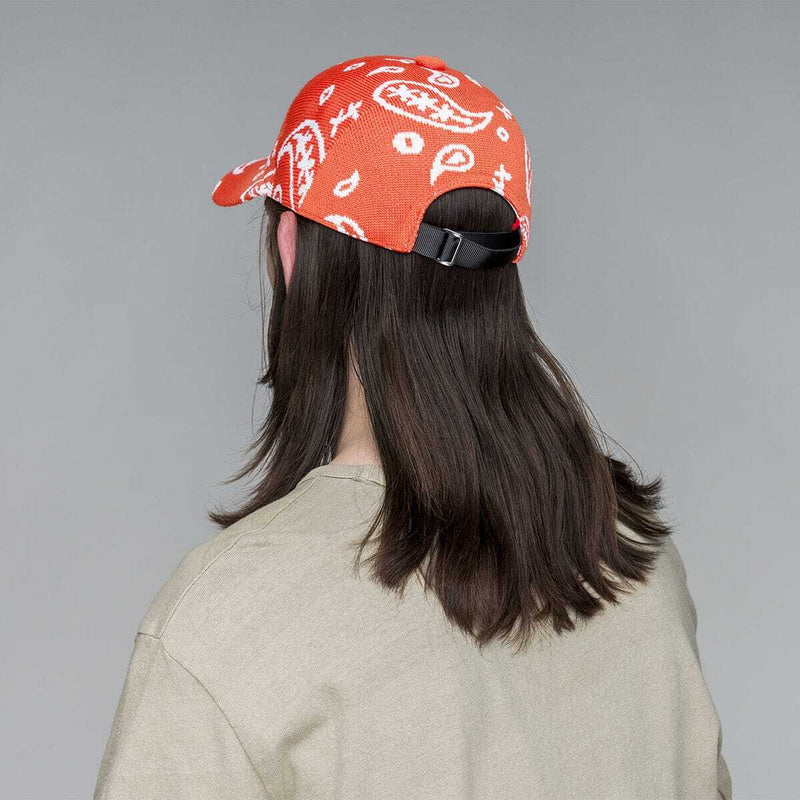 Load image into Gallery viewer, Kangol Mens Paisley Adjustable Spacecap Baseball Cap - Cherry Glow/White