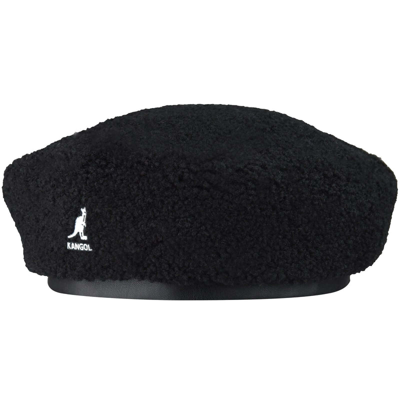 Load image into Gallery viewer, Kangol Womens Nylon Plush Reversible Beret Hat Cozy Cap - Black/Electric Pink