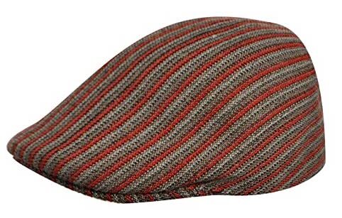 Load image into Gallery viewer, KANGOL Jacquard 507 Ivy Cap Vintage Driving Wool Blend Hat - Pinstripe Claret
