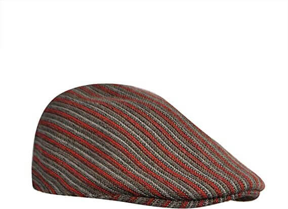 Load image into Gallery viewer, KANGOL Jacquard 507 Ivy Cap Vintage Driving Wool Blend Hat - Pinstripe Claret