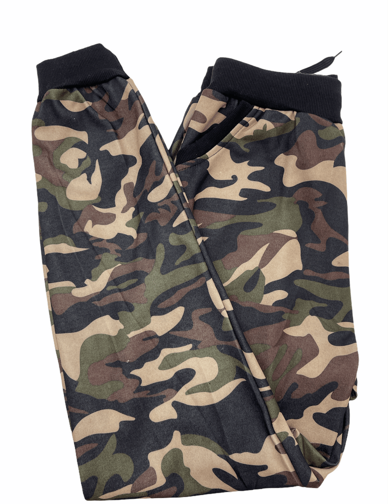 Load image into Gallery viewer, Mens Camouflage Track Pants Fleece Lined Jogger Camo Sweatpants Trackies - Green