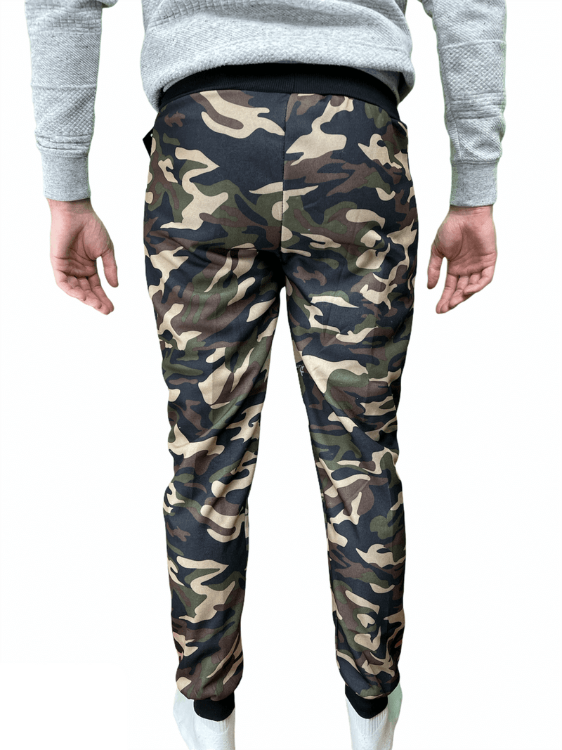 Load image into Gallery viewer, Mens Camouflage Track Pants Fleece Lined Jogger Camo Sweatpants Trackies - Green