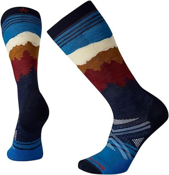 Load image into Gallery viewer, Smartwool PhD Ski Medium Alpenglow Pattern Merino Wool Socks
