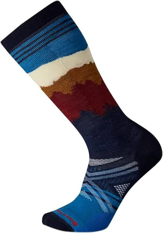 Load image into Gallery viewer, Smartwool PhD Ski Medium Alpenglow Pattern Merino Wool Socks
