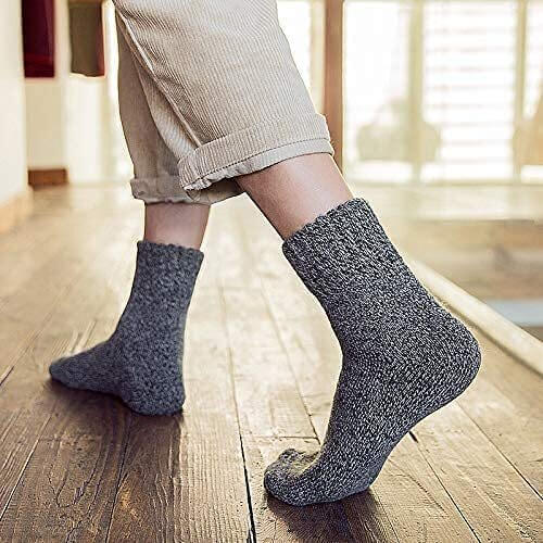 Load image into Gallery viewer, 3x Mens Pairs Thick Wool Blend Work Socks Heavy Duty Outdoor Warm (EU42-EU48)
