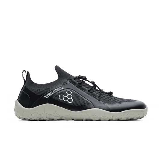 Shop Eco-friendlly Vivobarefoot Primus Trail Knit FG Womens Obsidian/Pelican - Pre Order