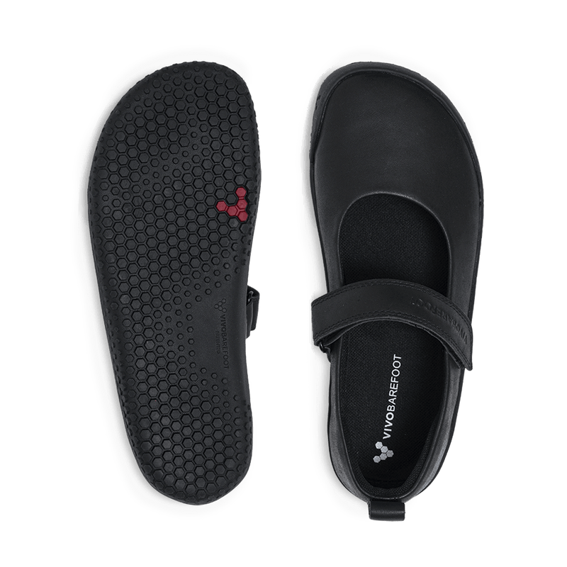 Load image into Gallery viewer, Vivobarefoot Wyn School Juniors Obsidian
