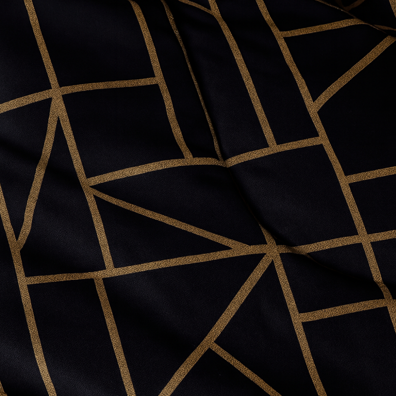 Load image into Gallery viewer, King Comforter Full Set w/ Fitted Sheet, 4 Pillow Covers & Comforter - Geometric Black (6 Piece Set)-4