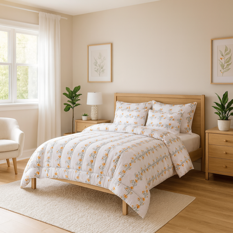 Load image into Gallery viewer, Queen Comforter Full Set w/ Fitted Sheet, 4 Pillow Covers & Comforter - Isabel (6 Piece Set)-1