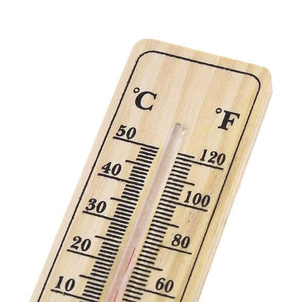 Load image into Gallery viewer, WOODEN THERMOMETER Indoor Outdoor Glass Wall Hanging Room Sensor - Natural-2
