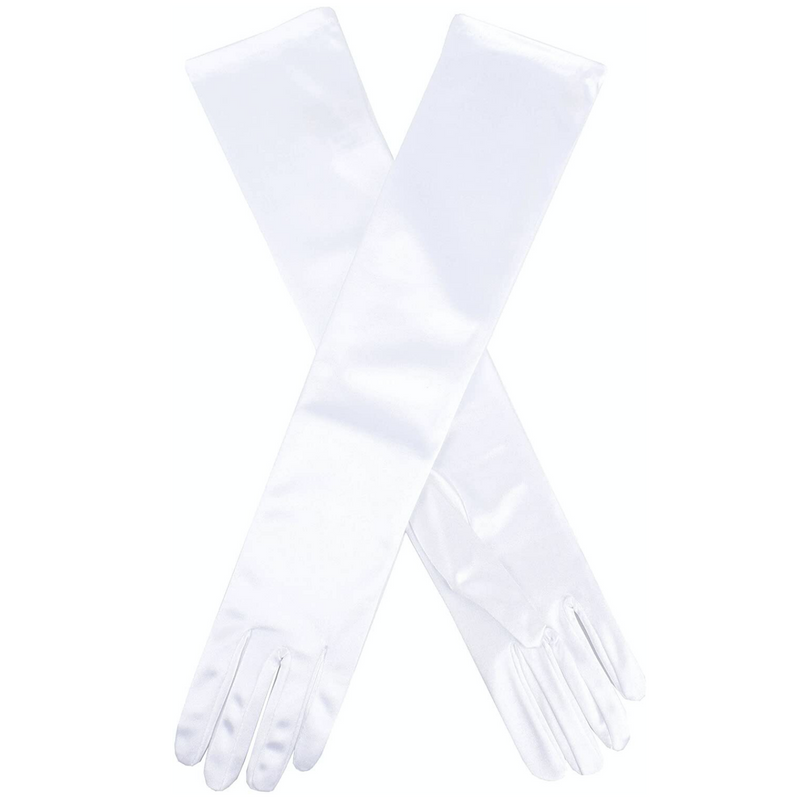 Load image into Gallery viewer, Dents Womens Evening Gloves Elbow Length Semi Sheen Formal Prom Ball - White-3