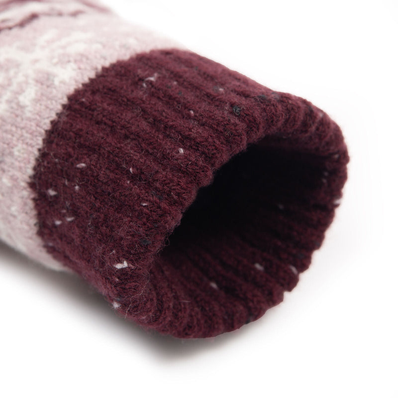 Load image into Gallery viewer, Dents Womens Gloves Jacquard Fair Isle Marle Yarn Knitted in Lilac-4