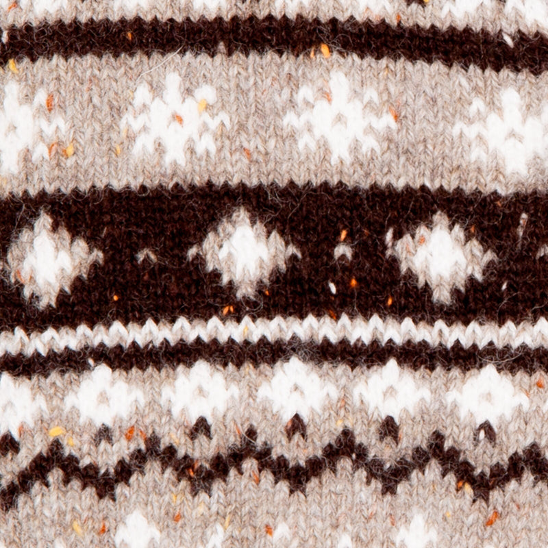 Load image into Gallery viewer, Dents Womens Gloves Jacquard Fair Isle Marle Yarn Knitted in Oatmeal-4