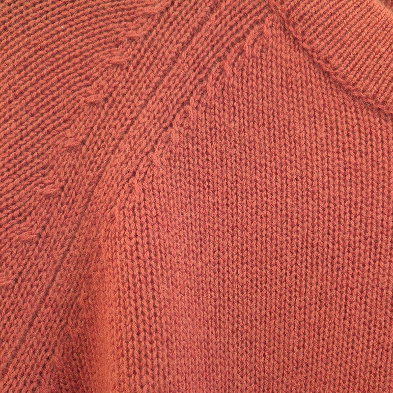 Load image into Gallery viewer, Luxury Cashmere Wool Funnel Neck Heavy Gauge Pullover Jumper (Chunky Knit) in Orange-4