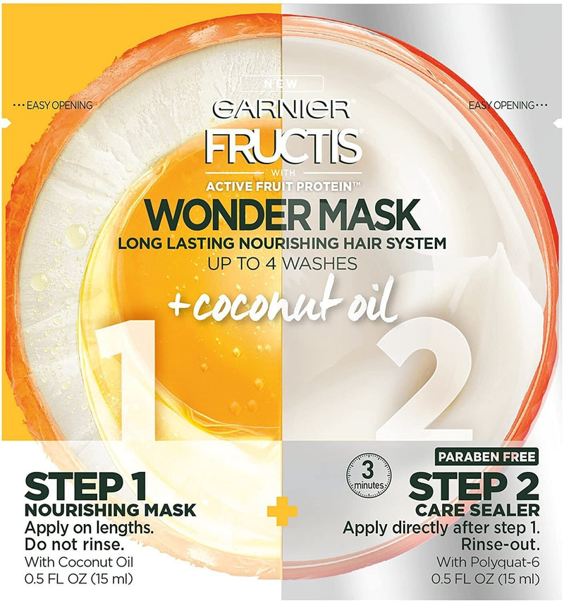 Load image into Gallery viewer, Garnier Fructis 15m L X2 Wonder Mask 2 Steps Nourishing Mask + Care Sealer-0