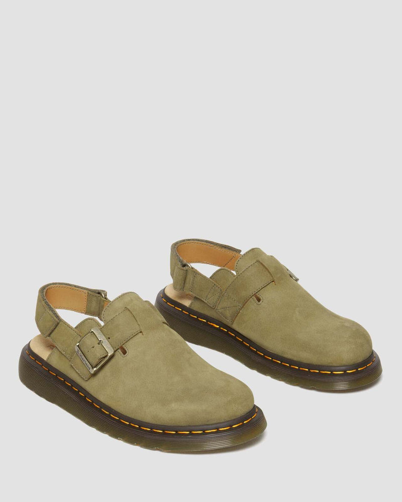 Load image into Gallery viewer, Dr. Martens Jorge II Sling Back Shoes Sandals Slip On in Olive Nubuck