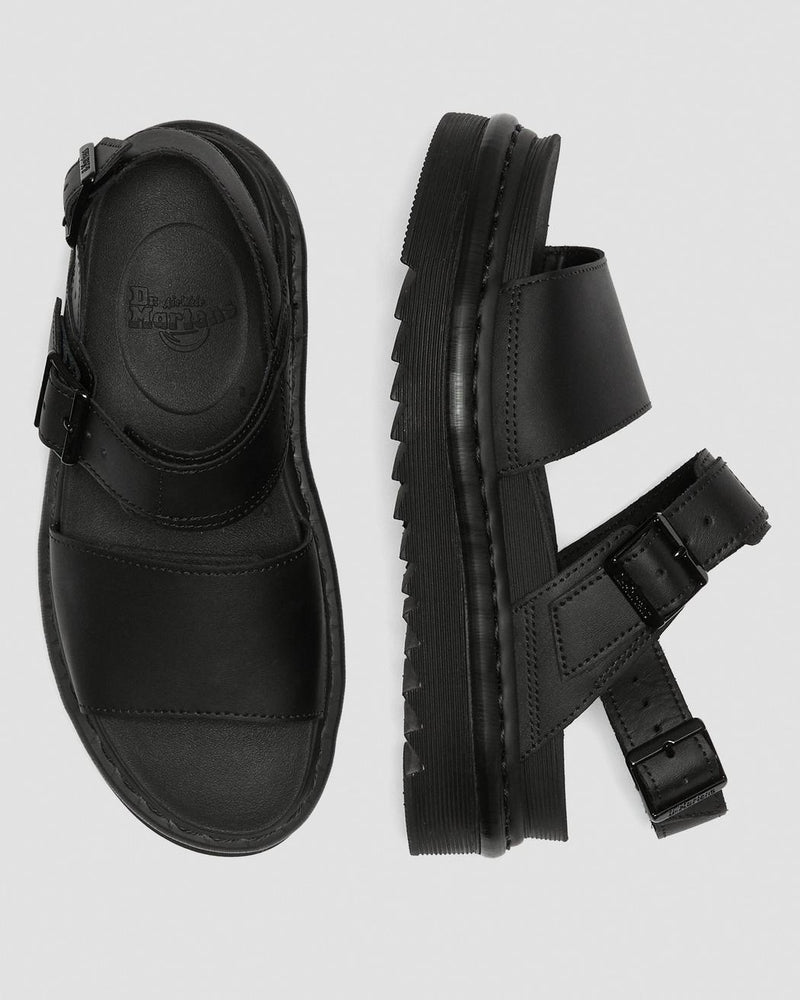 Load image into Gallery viewer, Dr. Martens Womens Voss Sandals Doc Martins Dr Adjustable Summer - All Black