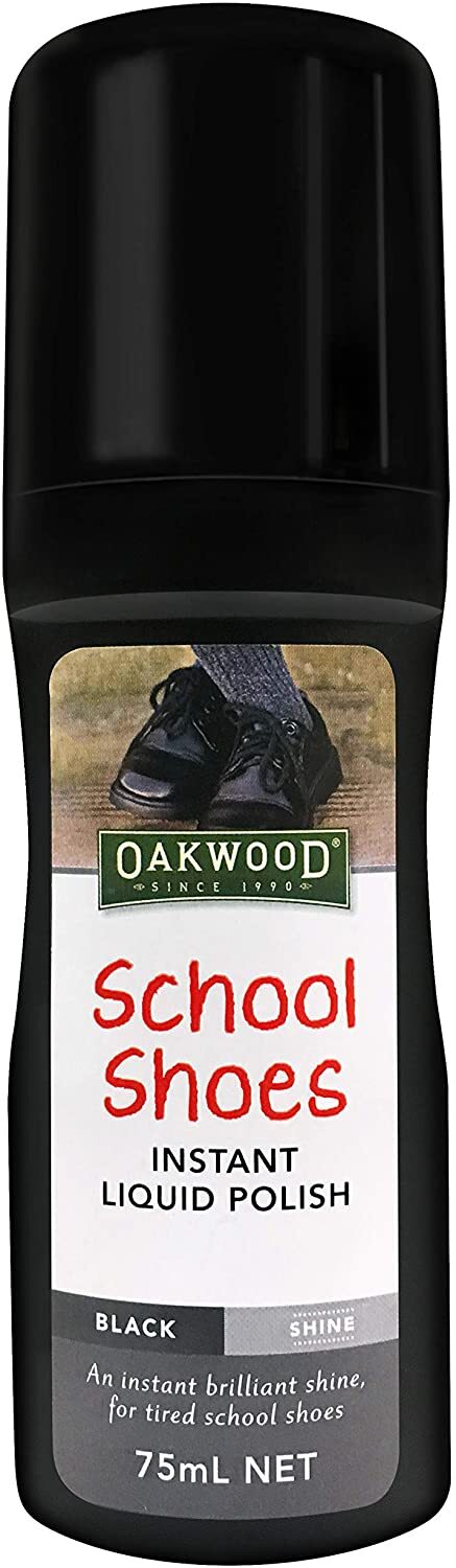 Load image into Gallery viewer, Oakwood 75ml School Shoes Instant Liquid Polish Black Shine