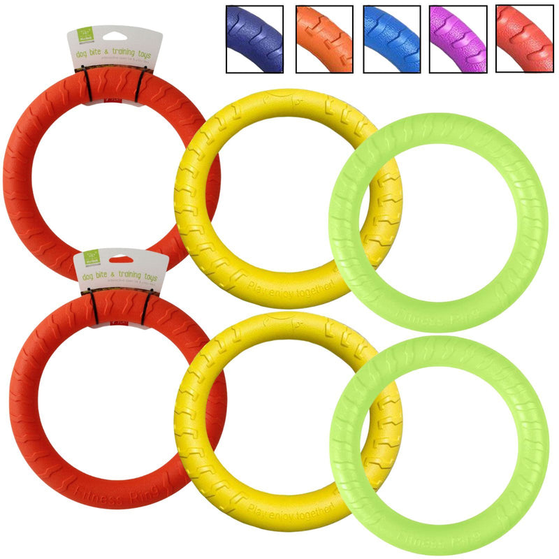 Load image into Gallery viewer, 6x Medium 20cm Lightweight Dog Toy Chew Floating Training Ring for Chewers Pet-1