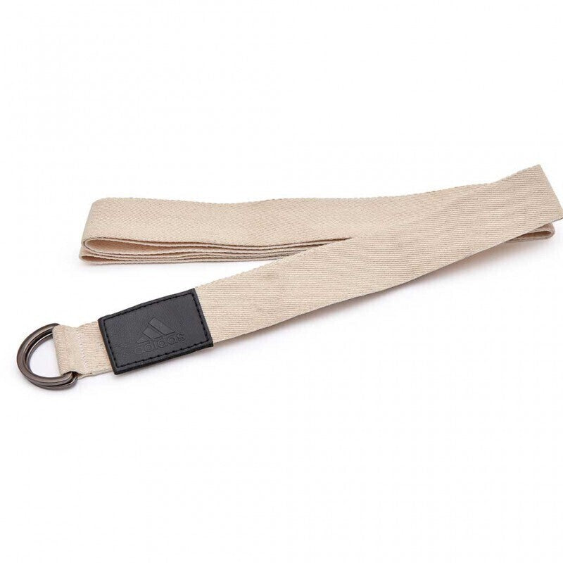 Load image into Gallery viewer, Adidas Premium Yoga Strap 2.5m Long Adjustable Belt Pilates Stretching Poses - Beige