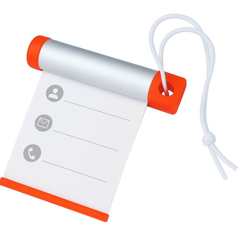 Load image into Gallery viewer, 6x Funky Luggage Cylinder Tag Rollout Label for Address Details - Silver/Orange-2