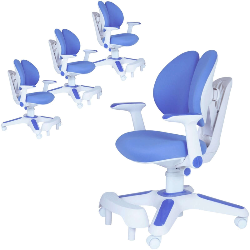 Load image into Gallery viewer, Ergonomic Children Kids Study Chair Set of 4 Height Adjustable - Blue-1