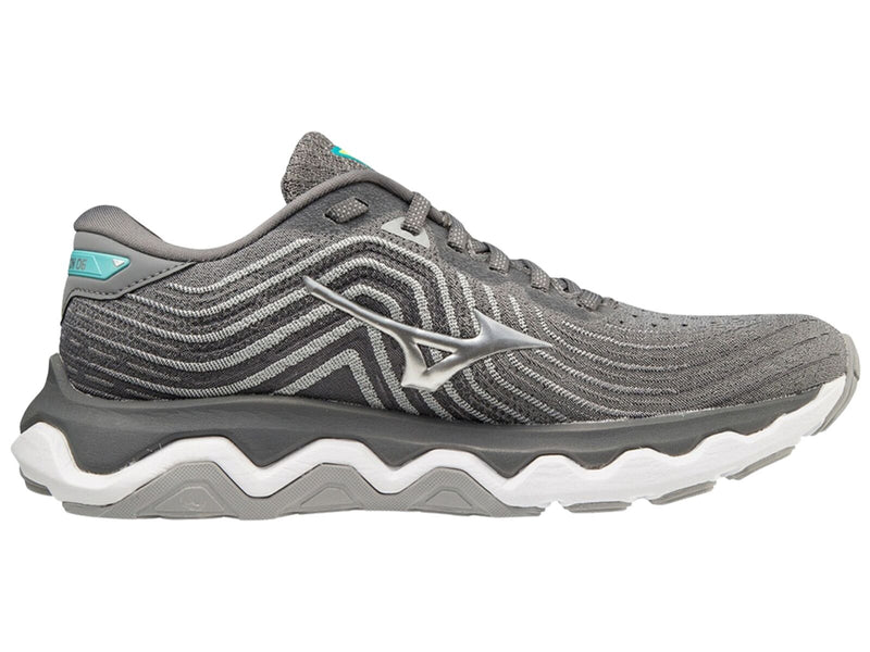 Load image into Gallery viewer, Womens Mizuno Wave Horizon 6 Ultimate Running Shoes Gray/Silver/Blue Curacao in Size 7.5