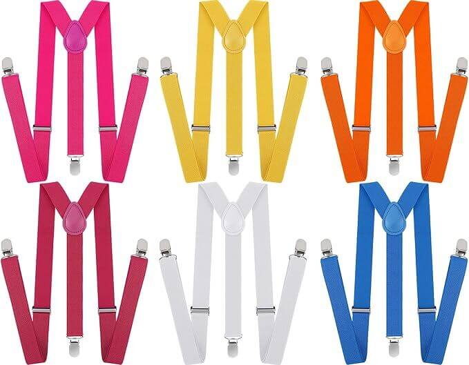 Load image into Gallery viewer, 6x Mens Suspenders Braces Adjustable Strong Clip On Elastic Formal Wedding BULK - Assorted Colour Pack-1