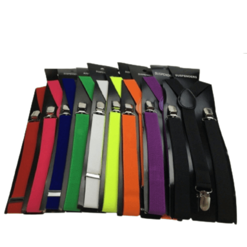 Load image into Gallery viewer, 6x Mens Suspenders Braces Adjustable Strong Clip On Elastic Formal Wedding BULK - Assorted Colour Pack-2